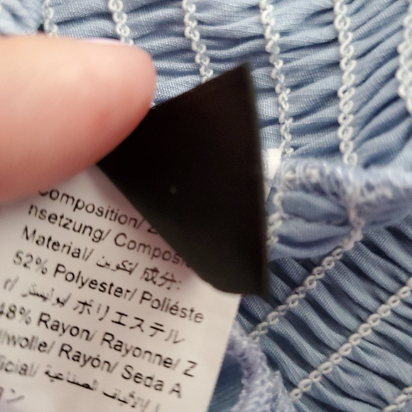 Shein light blue bodycon mesh floral long sleeve spandex dress Small - Picture 12 of 12